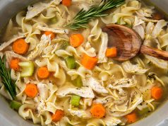 Good-For-You Fall Soup Recipes A bowl filled with meat and vegetables